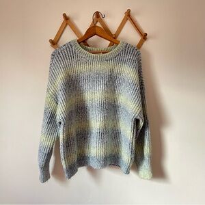 Universal Thread Striped Blue and Green Cozy Sweater